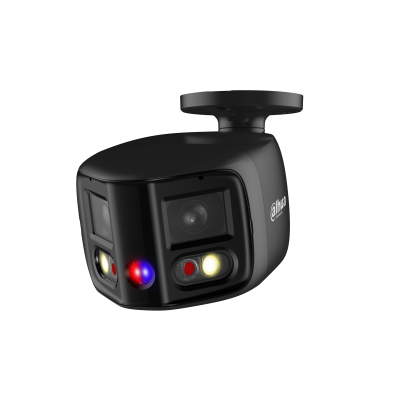 Dahua IPC-PFW3849SP-A180-E2-AS-PV WizSense 2× 4MP Tioc Dual-Lens Splicing Bullet netwerkcamera 180° zwart