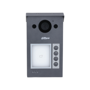 Dahua VTO3312Q-P, Video Intercom 4 knops buitenpost PoE en 2-draads met Proximity regen kap meegeleverd
