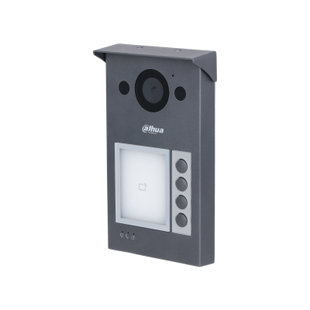 Dahua VTO3312Q-P, Video Intercom 4 knops buitenpost PoE en 2-draads met Proximity regen kap meegeleverd